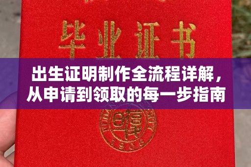 武邑出生证明制作全流程详解，从申请到领取的每一步指南
