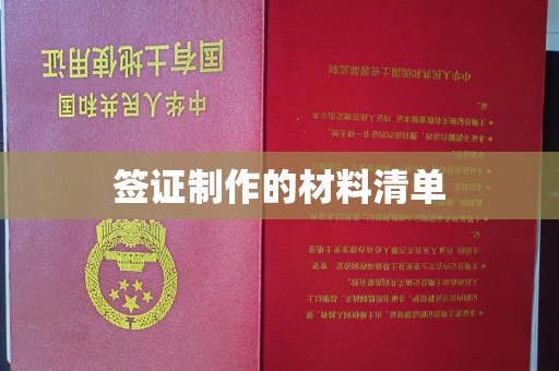 武邑签证制作的材料清单