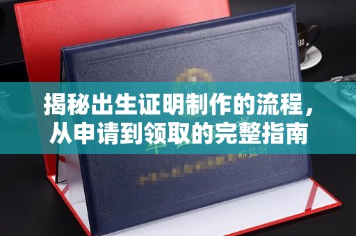 武邑揭秘出生证明制作的流程，从申请到领取的完整指南