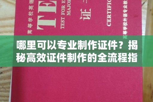 武邑哪里可以专业制作证件？揭秘高效证件制作的全流程指南