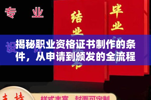 武邑揭秘职业资格证书制作的条件，从申请到颁发的全流程解析
